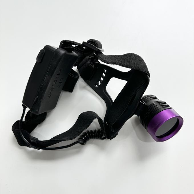 蛍光磁粉UVヘッドランプ DG-3101S、ピーク波長365-370nm、18650リチウム電池2個付き 2