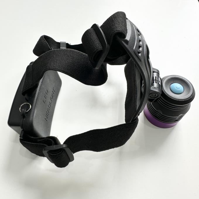 蛍光磁粉UVヘッドランプ DG-3101S、ピーク波長365-370nm、18650リチウム電池2個付き 3