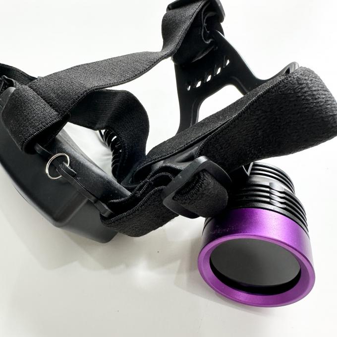 蛍光磁粉UVヘッドランプ DG-3101S、ピーク波長365-370nm、18650リチウム電池2個付き 5