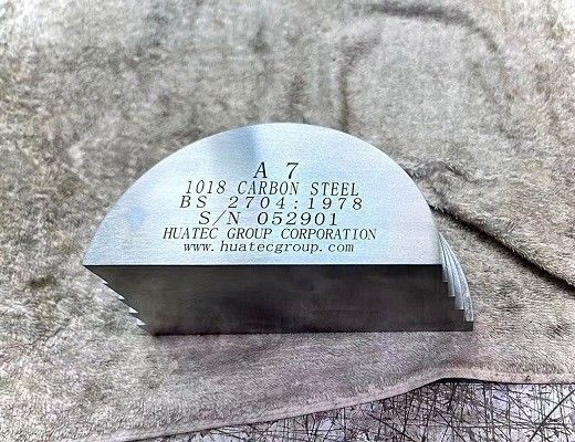 A7 カリブレーションブロック 74mm半径 75mm厚さ BS2704:1978 炭素鋼超音波試験ブロック