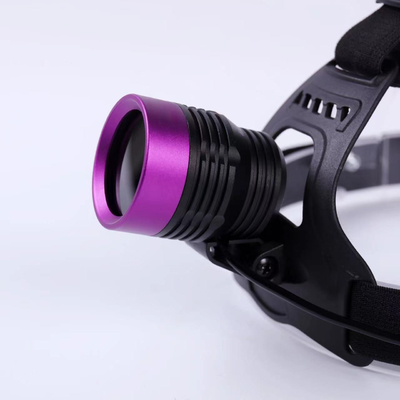 ヘルメット型 黒色 調節可能なUVヘッドランプ 熒光磁気粒子と浸透検査