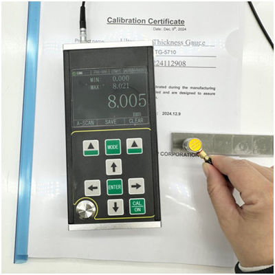 TG-5710 ポータブルAスキャンBスキャン超音波厚さ計 100,000データストレージ 金属 プラスチック ガラス 厚さ測定器