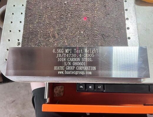 4.5 キロ MPI テストウェイト 45N 磁性粒子検査揚力テストブロック 1018 炭素鋼 AC 磁気ヨーク校正