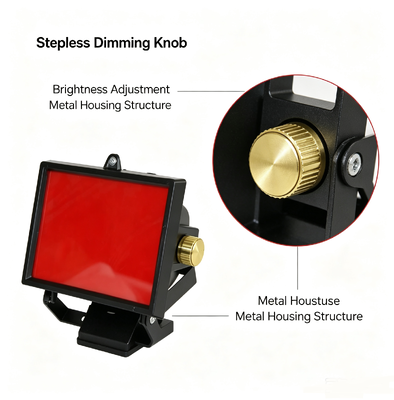 DG-20A NDT Darkroom Red LED Safe Light Stepless Dimmable For X‑ray Radiographic Inspection Dark Room